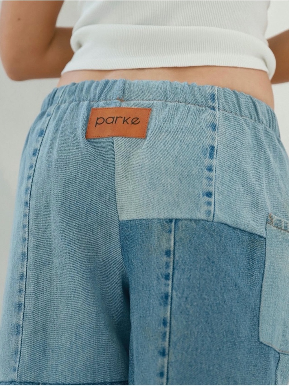 Parke Patchwork Drawstring Jeans